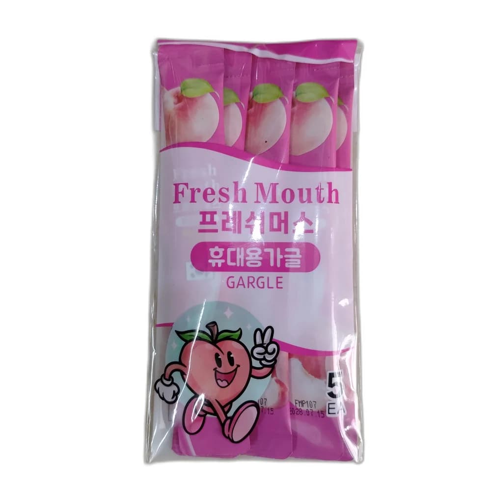 Fresh Mouth Gargle (Peach) Sodium Fluoride 0.02 g/100 mL (90.5 ppm F)