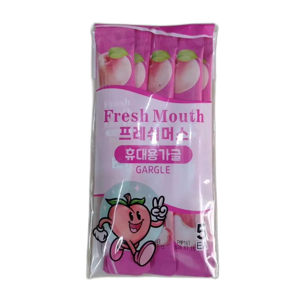 Fresh Mouth Gargle (Peach) Sodium Fluoride 0.02 g/100 mL (90.5 ppm F) - PHARMACIE LA BELLE PHARMA