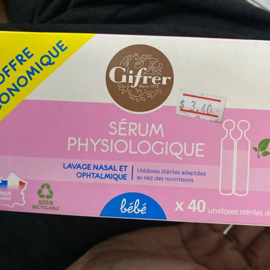 Gifrer Sérum Physiologique Sterile Saline Solution 0.9% (Single-Dose) Not available - SETHIKA CARE Pharmacy