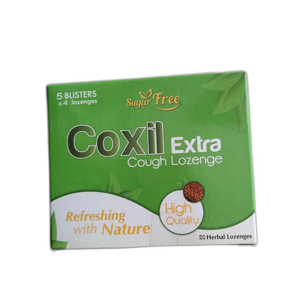 Coxil Extra Cough Lozenge 5 blisters x 4 lozenges (20 herbal lozenges per box) - MEY PHARMA PHARMACY