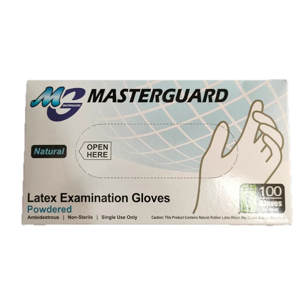 Masterguard Latex Examination Gloves Size S (Small), powdered
