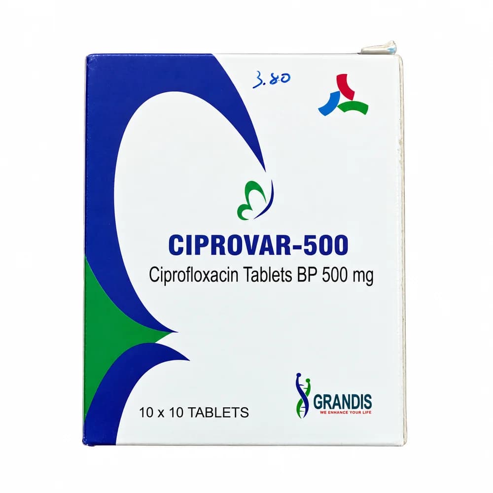 Ciprovar 500 mg film-coated tablets