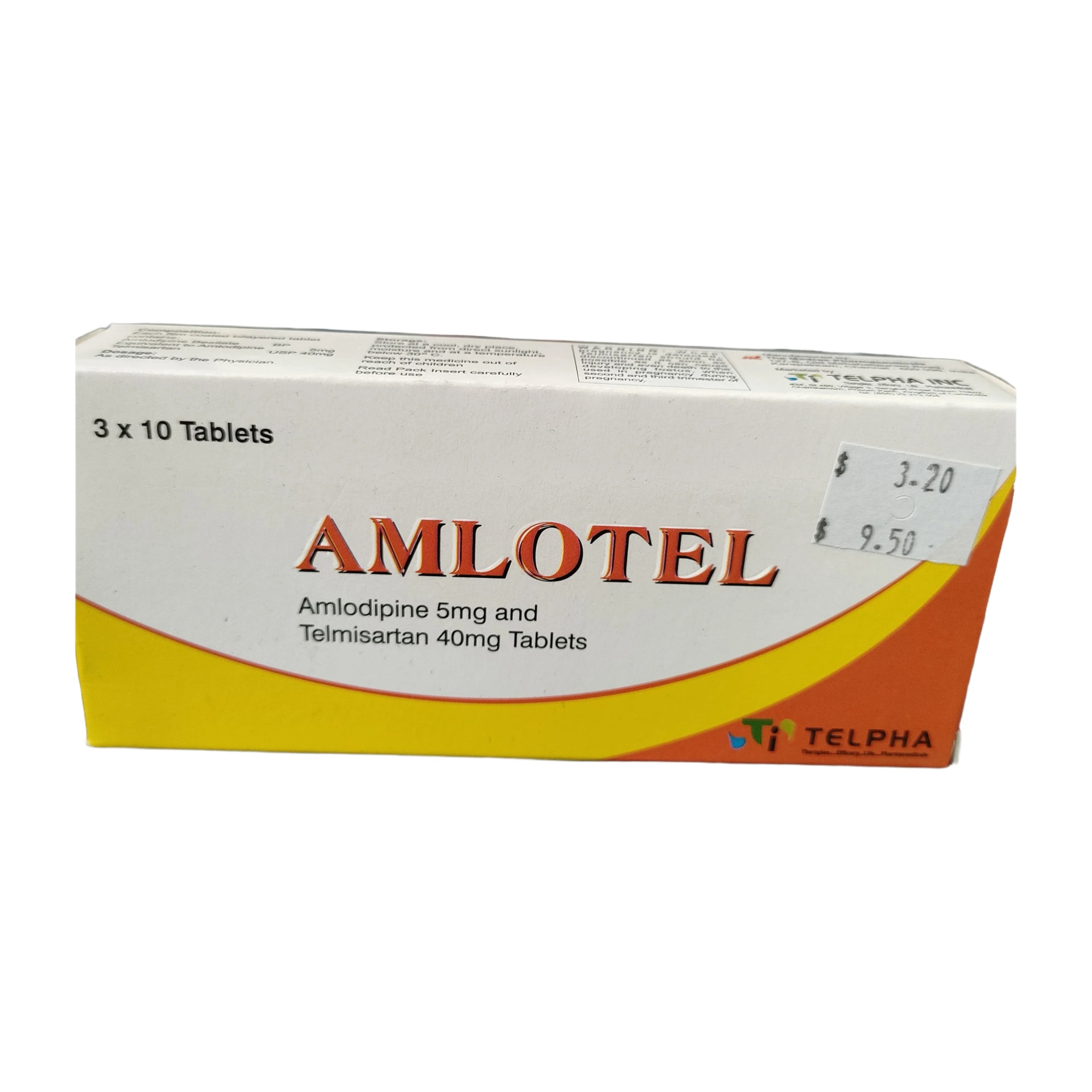 Amlotel Amlodipine 5mg + Telmisartan 40mg - PHARMACY PONLEU AOSOT
