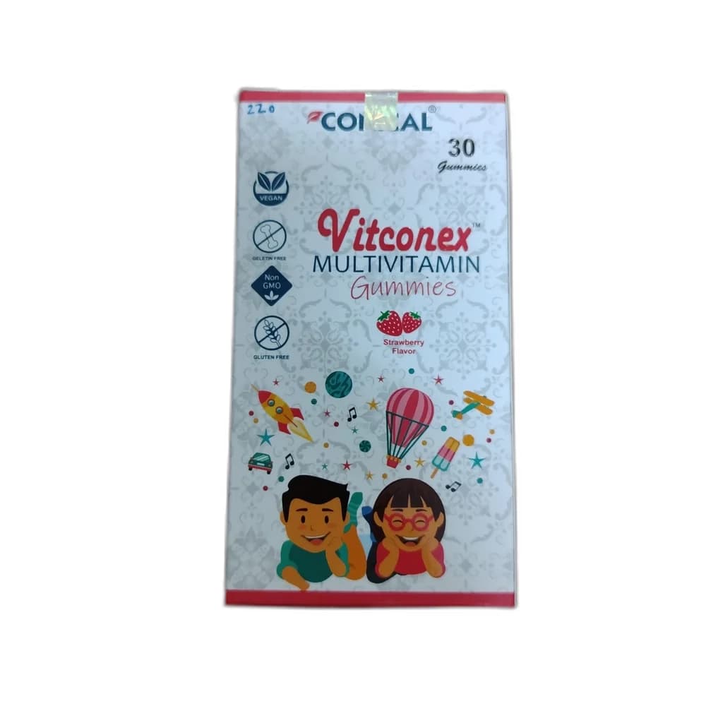 Vitconex Multivitamin Gummies 1 gummy per serving (strawberry flavour)