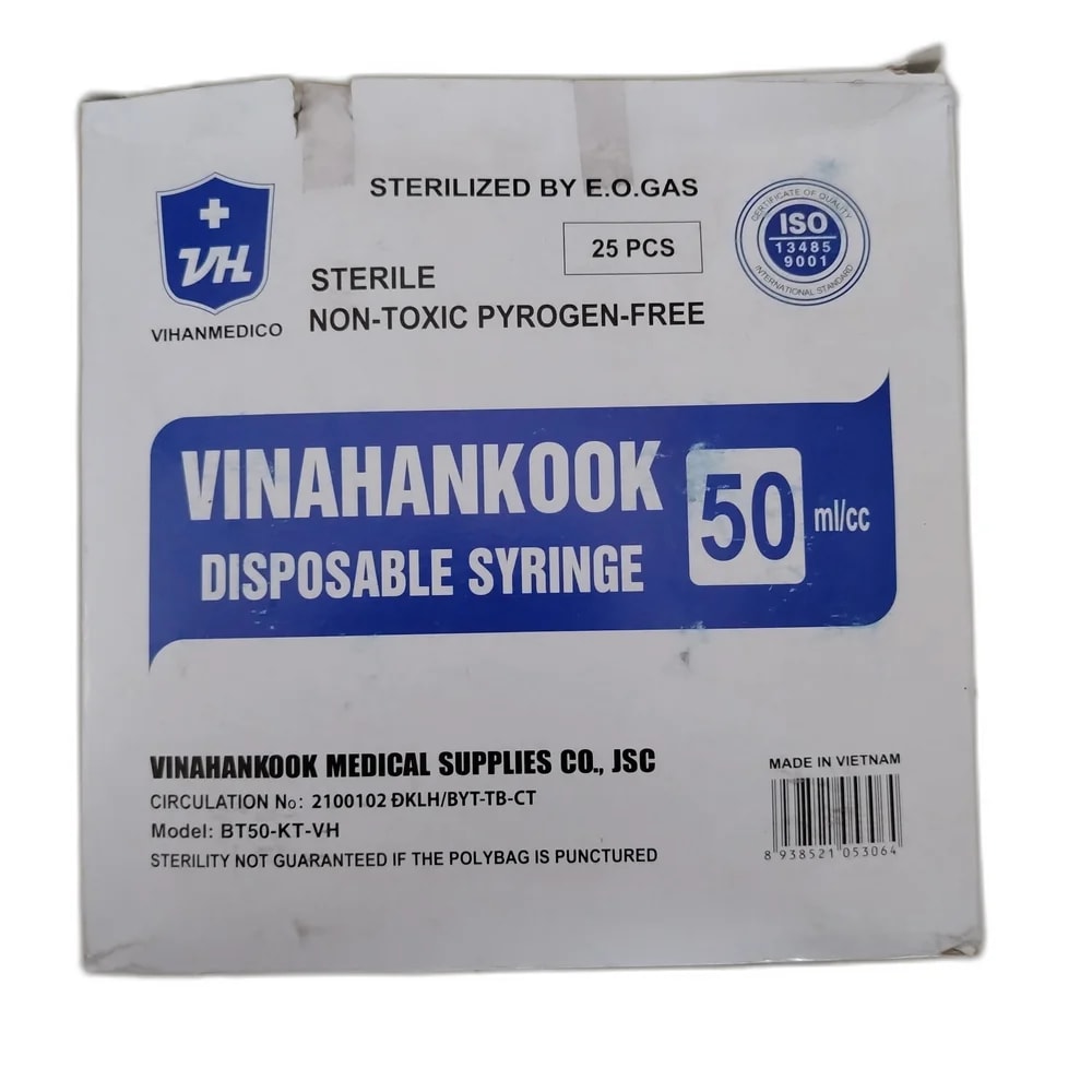 Vinahankook Disposable Syringe 50ml 50 ml/cc - Oudom Puthik Pharmacy