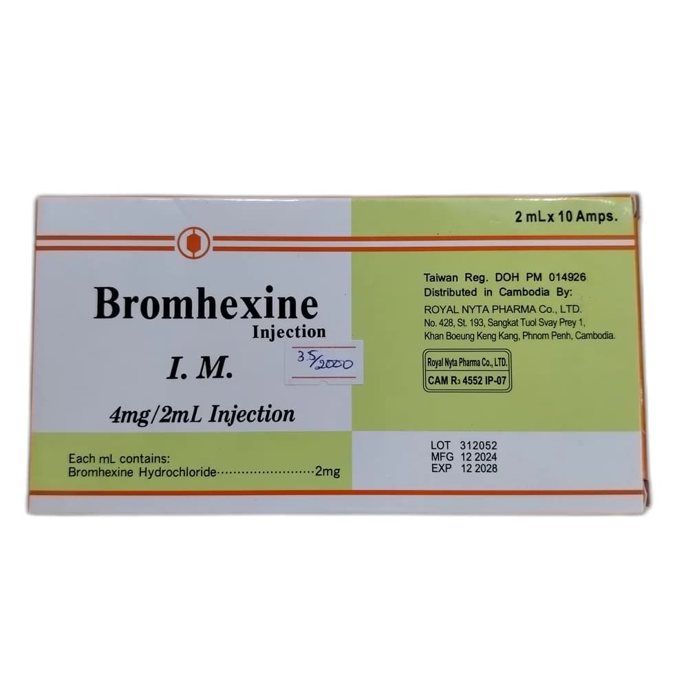 Bromhexine Injection 4 mg / 2 ml
