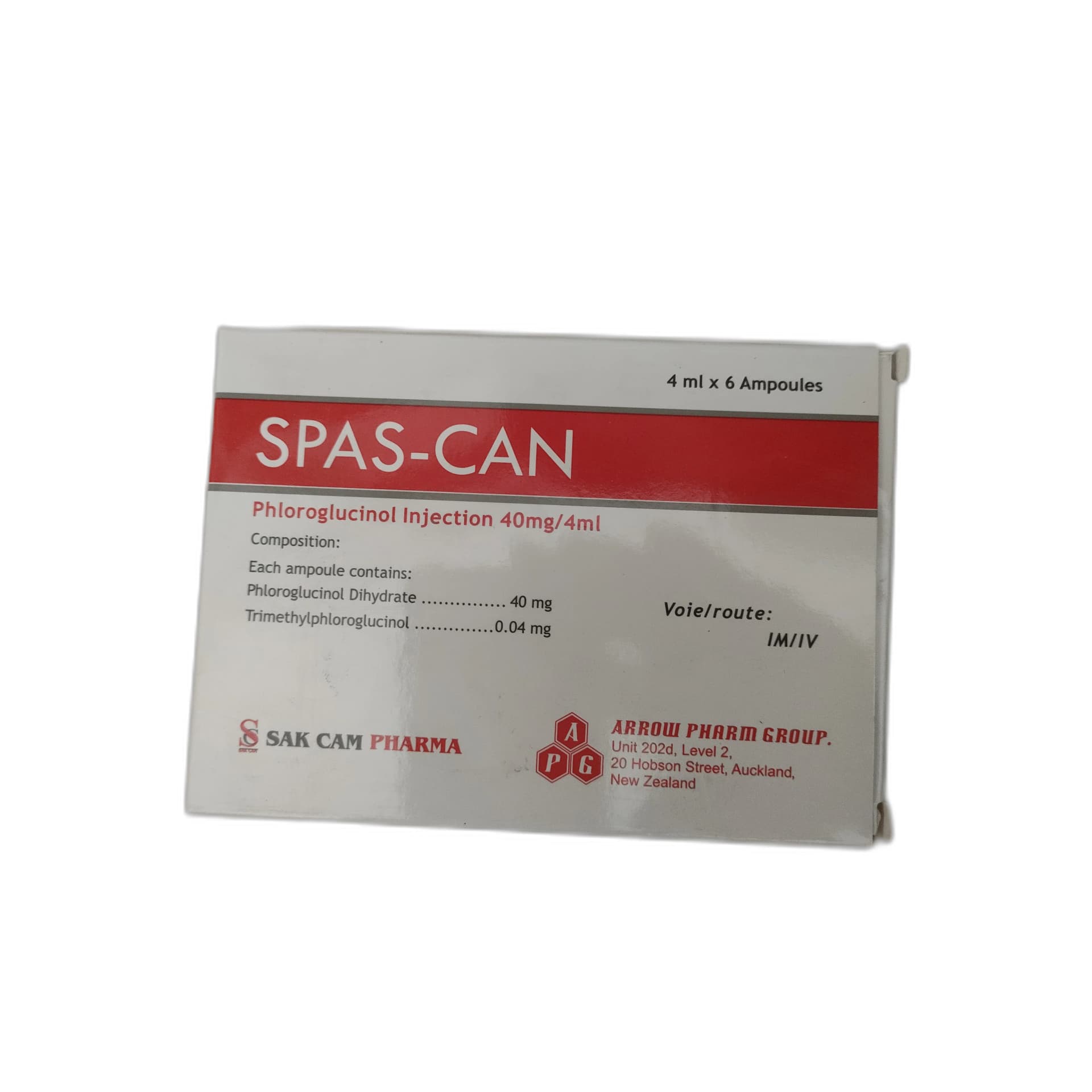 Spas-Can 40 mg / 4 mL per ampoule