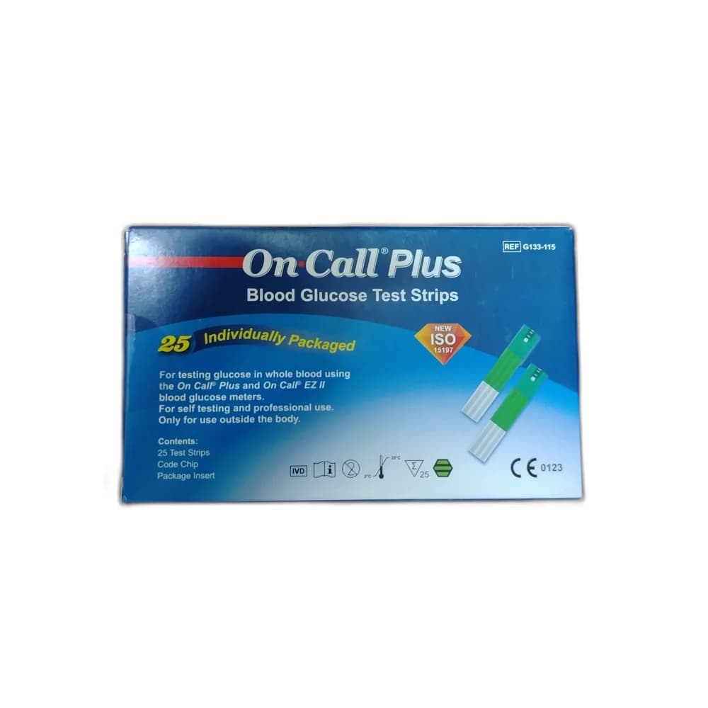 On Call Plus 25 strips per box