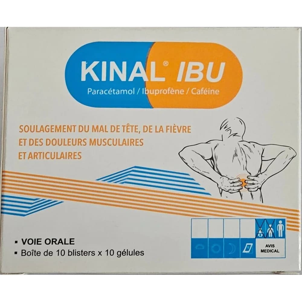 Kinal IBU Paracetamol 325 mg / Ibuprofen 200 mg / Caffeine 30 mg
