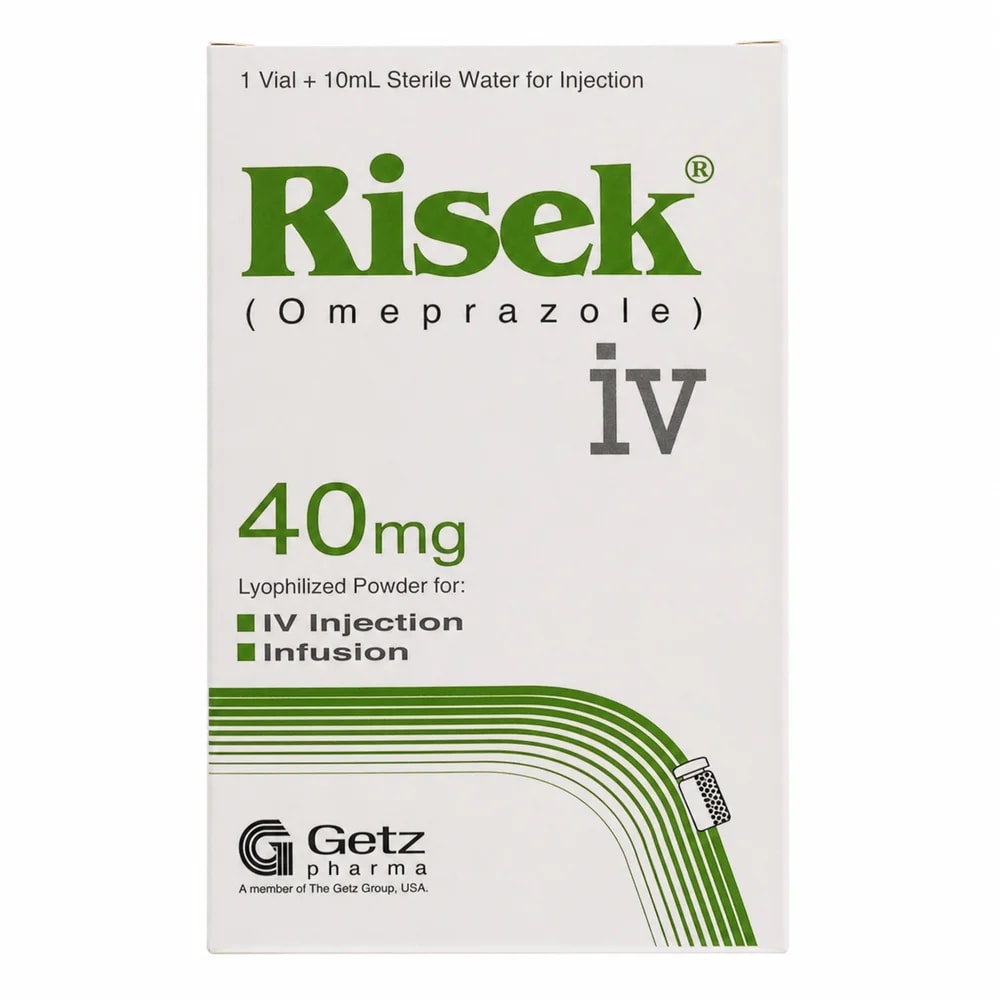 Risek Omeprazole 40 mg intravenous injection - Preah Chan Tep Pharmacy