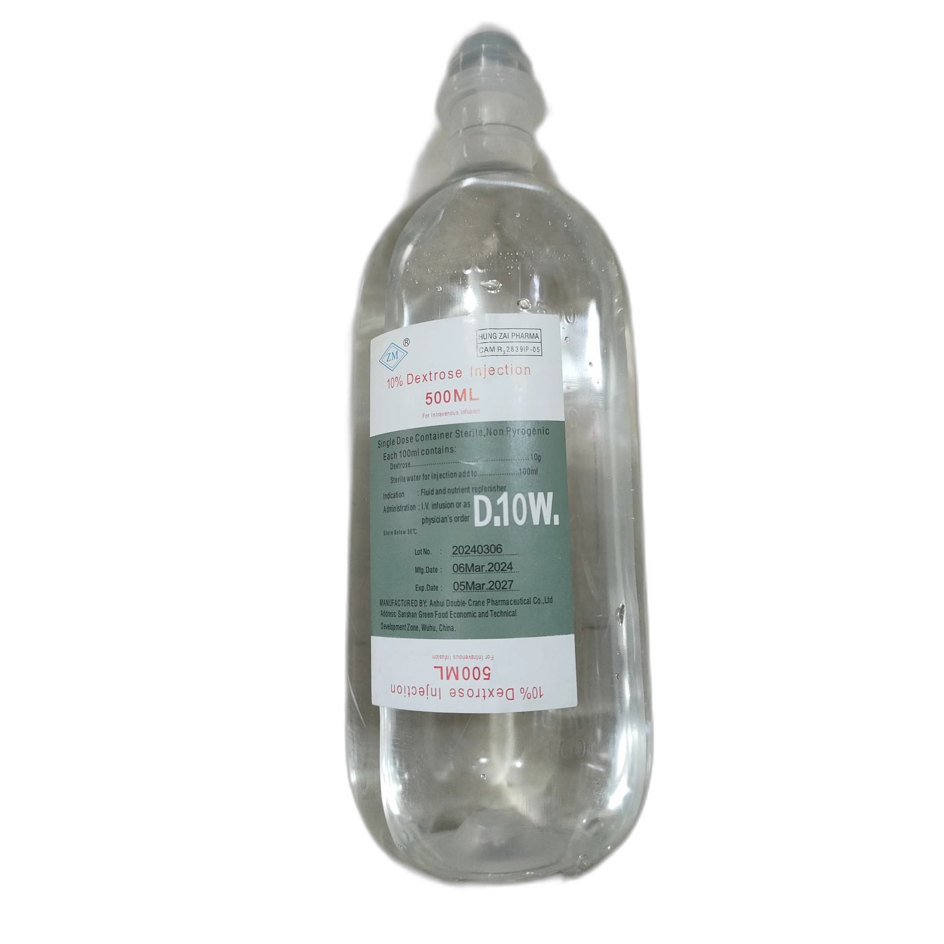 D.10W Dextrose 10% Injection 500 mL