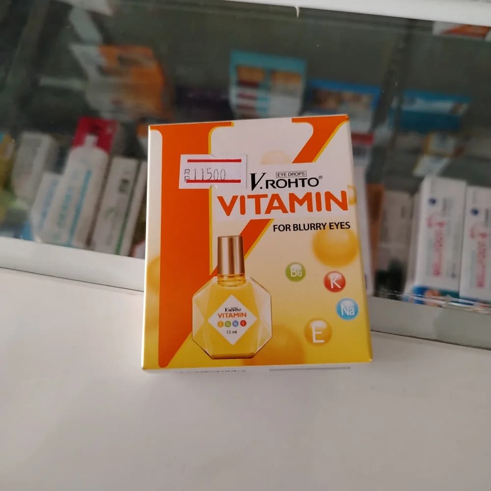 V.Rohto Vitamin Potassium L-aspartate 130 mg / pyridoxine hydrochloride 13 mg / sodium chondroitin sulfate 13 mg / d-alpha-tocopherol acetate 6.5 mg / chlorpheniramine maleate 3.9 mg per 13 mL