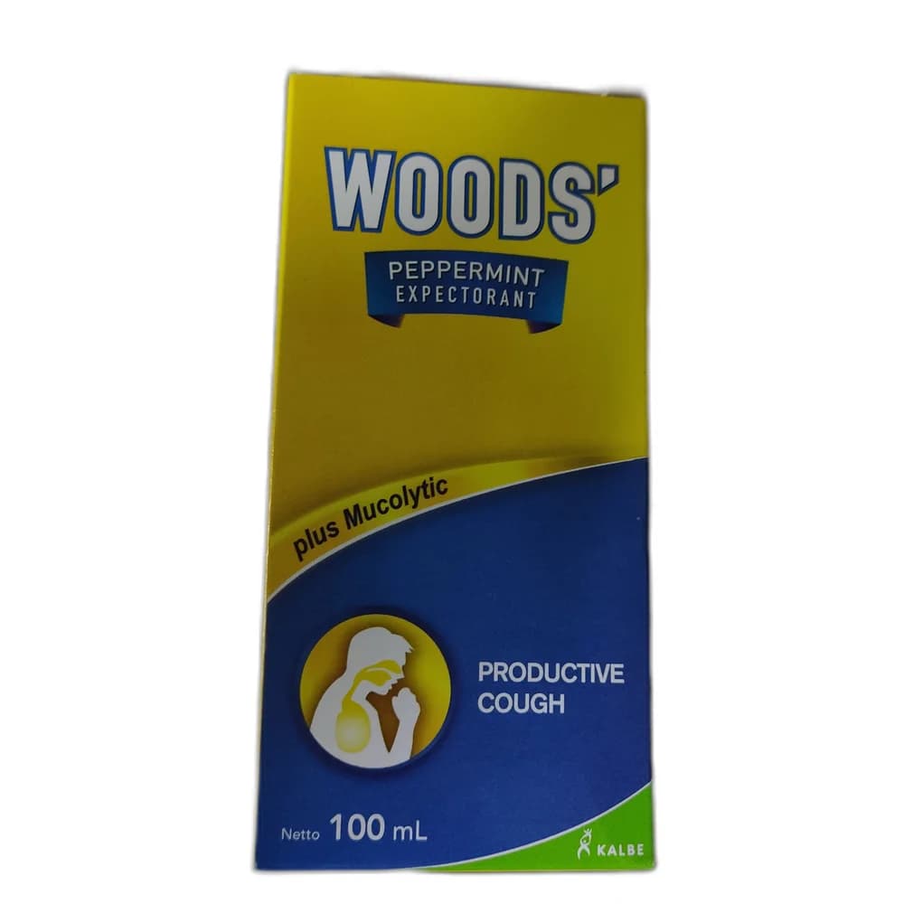 Woods' Peppermint Expectorant Bromhexine HCl 4 mg + Guaiphenesin 100 mg per 5 ml