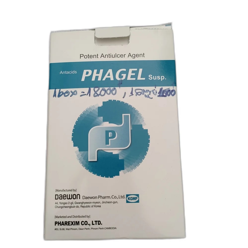 Phagel 20 mg / 582 mg / 196 mg per 10 mL - PHARMACIE PUNLEU SOKPHEAP II