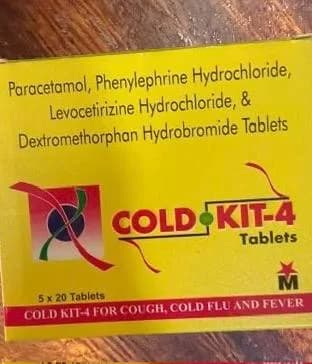 COLD KIT-4 Paracetamol, Phenylephrine HCl, Levocetirizine HCl, Dextromethorphan HBr