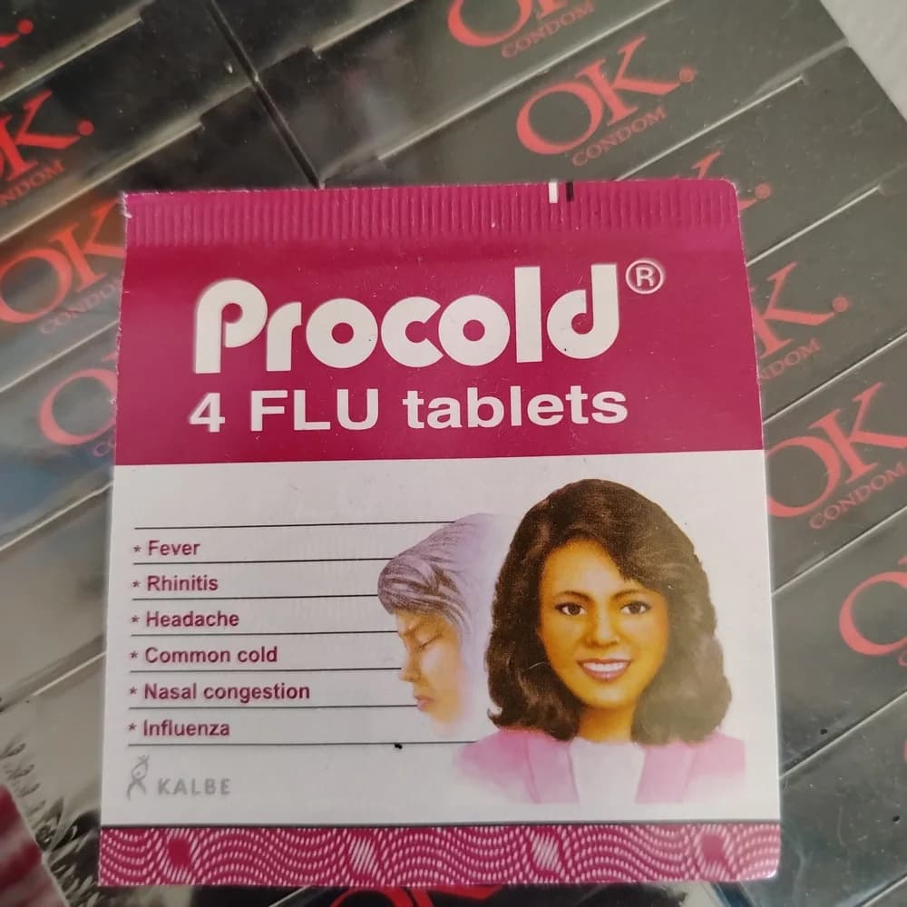 Procold Paracetamol 500 mg, Pseudoephedrine HCl 30 mg, Chlorpheniramine maleate 2 mg per tablet