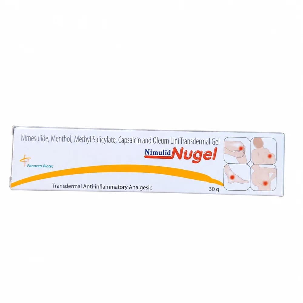 Nimulid Nugel Hot 10 mg / 50 mg / 100 mg / 0.1 mg / 30 mg per g