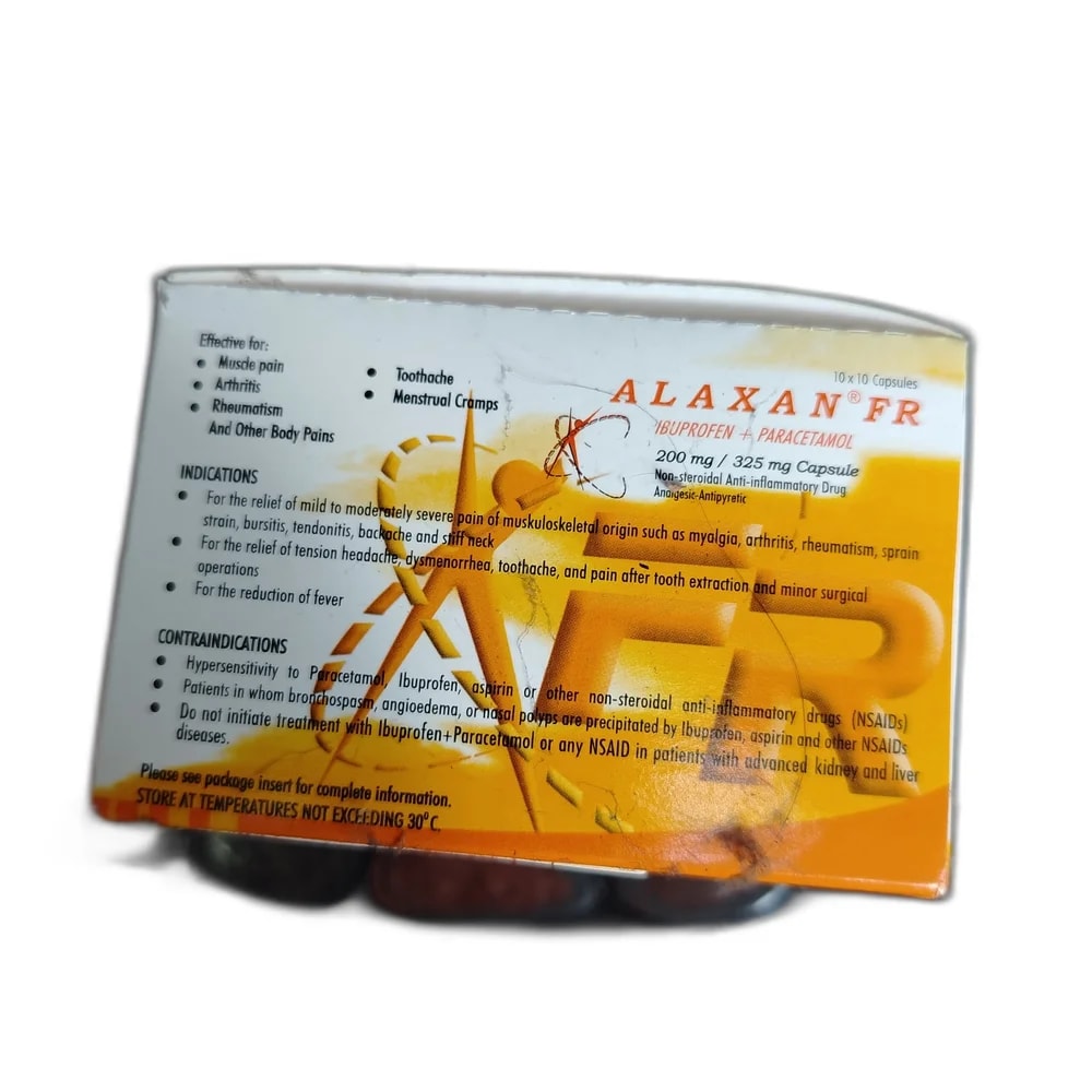 Alaxan FR 200 mg / 325 mg - DHOU CARE PHARMACY
