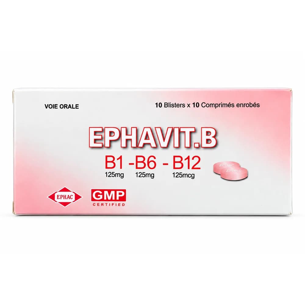 Ephavit B Vitamin B1 125 mg / Vitamin B6 125 mg / Vitamin B12 125 mcg
