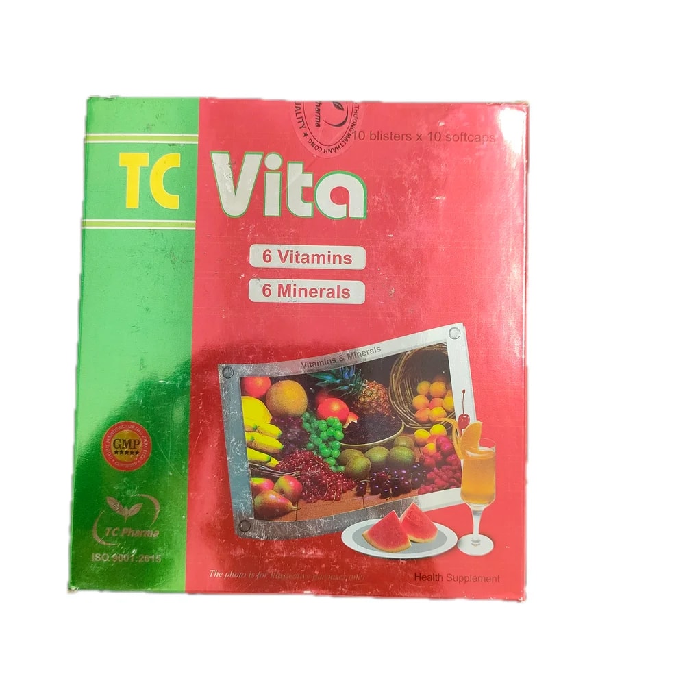 TC Vita 205 mg / 4.4 mg / 3.8 mg / 2 mg / 1 mg / 1 mg / 0.5 mg / 0.5 mg / 0.5 mg / 600 IU / 190 IU - Preash Khan Pich I Pharmacy