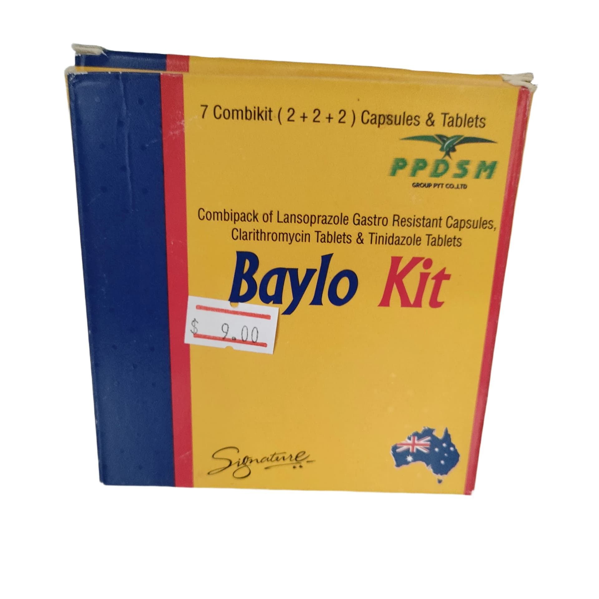 Baylo Kit Lansoprazole + Clarithromycin + Tinidazole