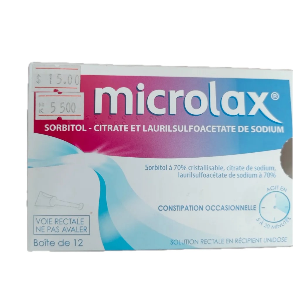 Microlax 4.465 g / 0.45 g / 0.0645 g per 5 mL unidose - Morhachun Pharmacies