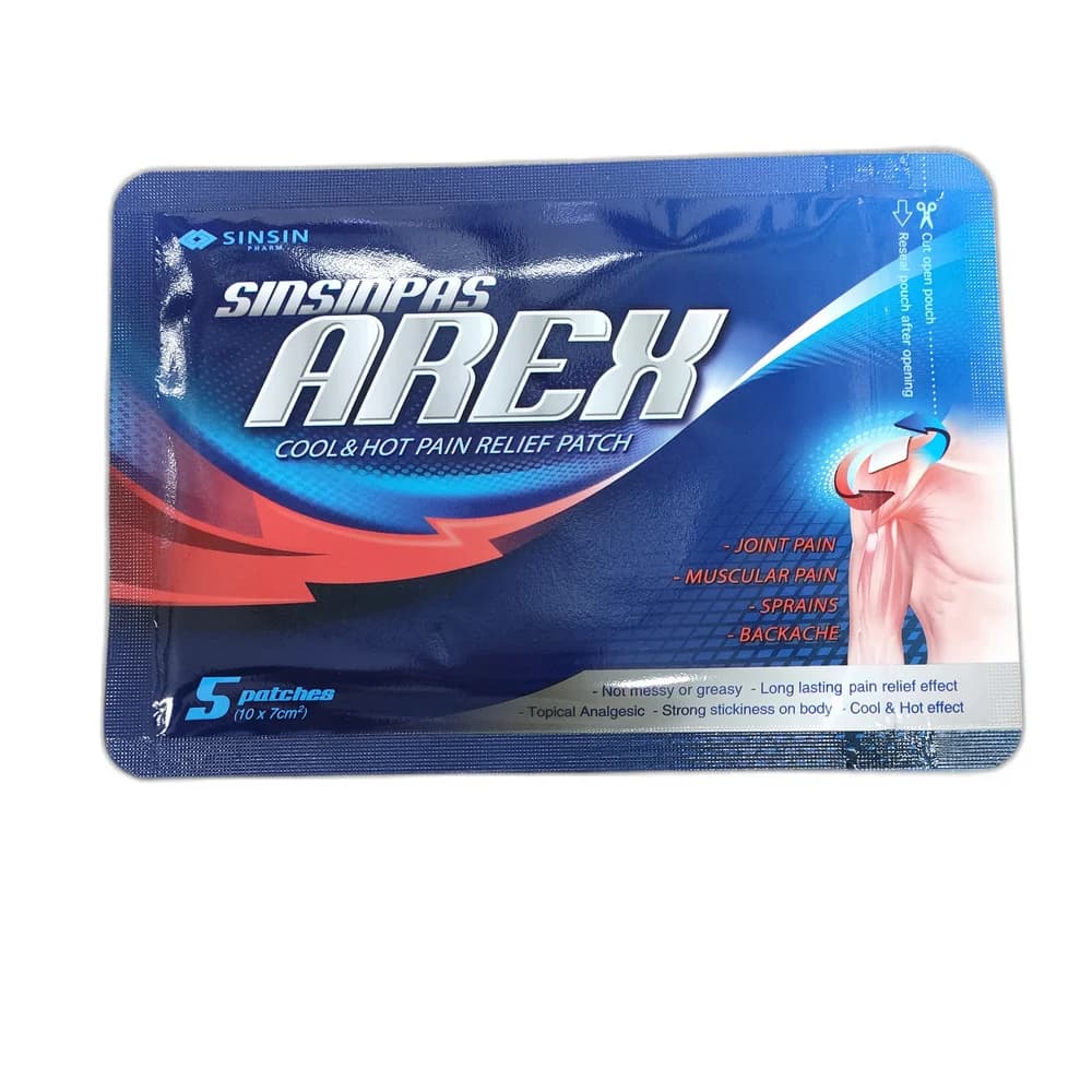 SINSINPAS AREX Cool & Hot Pain Relief Patch 10 x 7 cm