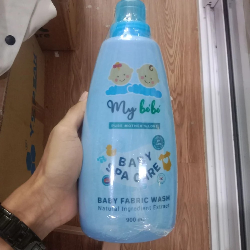 My bébé Baby Spa Care Baby Fabric Wash, 900 mL, Blue - Kim Yi