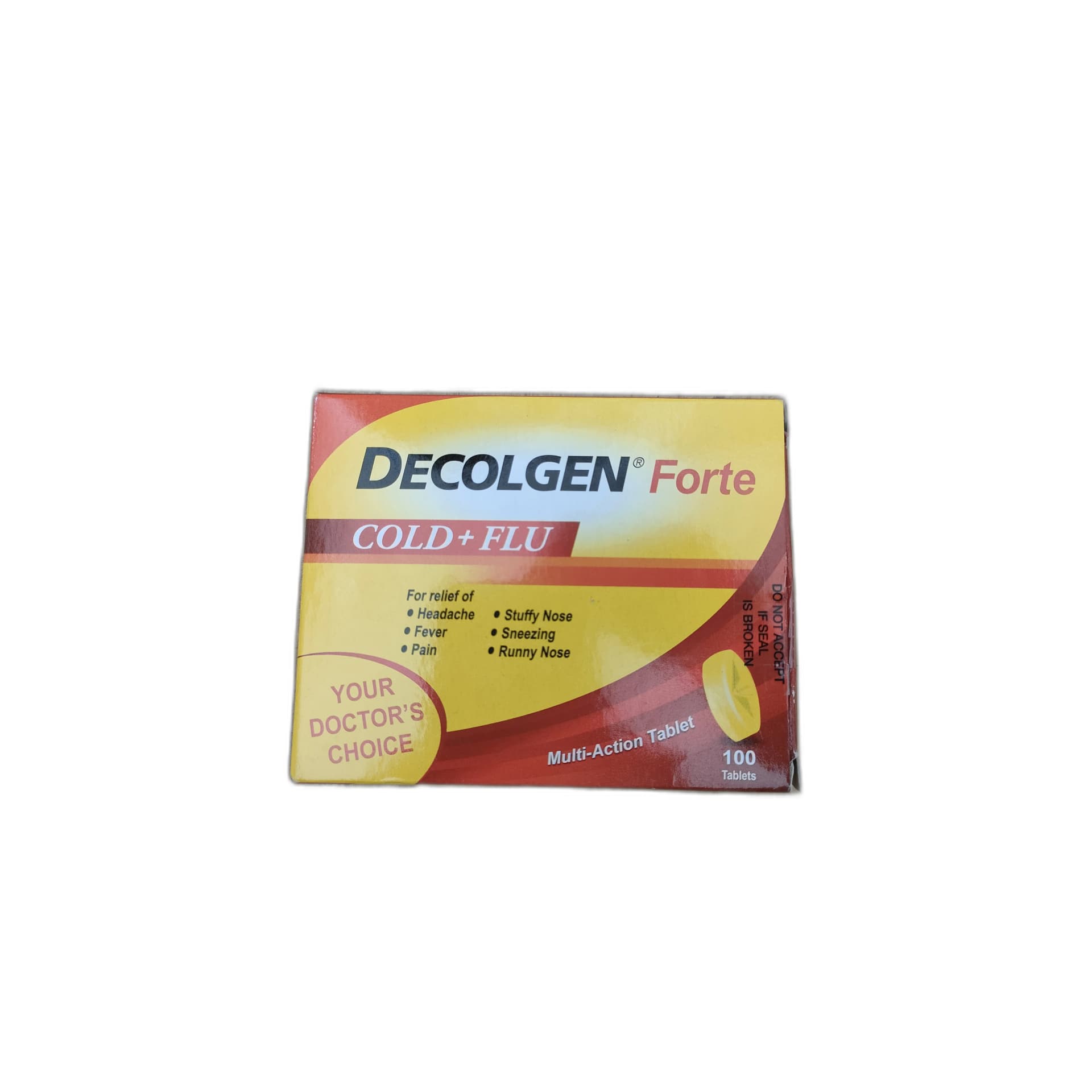 Decolgen Forte Phenylpropanolamine 25mg / Chlorpheniramine 2mg / Paracetamol 500mg