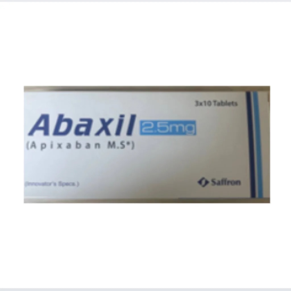 Abaxil 2.5mg = Apixaget 2.5mg (Apixaban) 2.5mg - Phnom Penh Care Pharmacy 2ND Floor / Under CENTRAL HOSPITAL