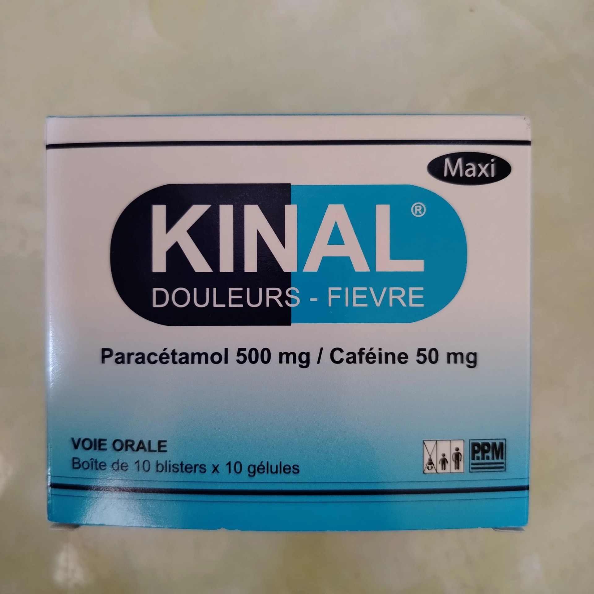 Kinal Maxi Paracetamol 500 mg / Caffeine 50 mg - Phal Cham Rouen