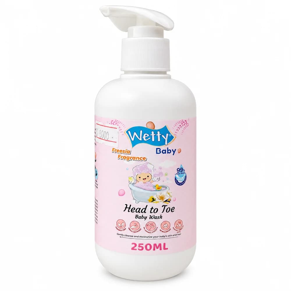 Wetty Baby Head to Toe Freesia Fragrance Baby Wash 250 mL