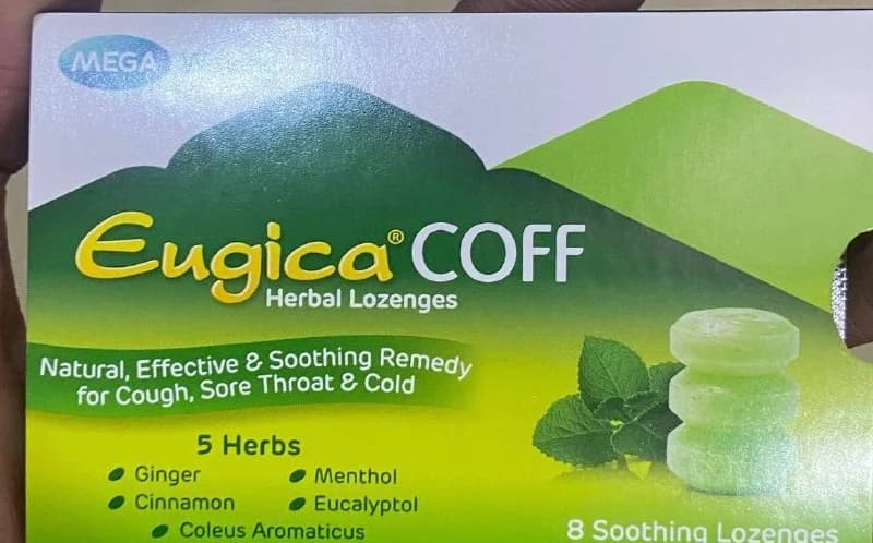 Eugica COFF Herbal Lozenges, 8 Lozenges