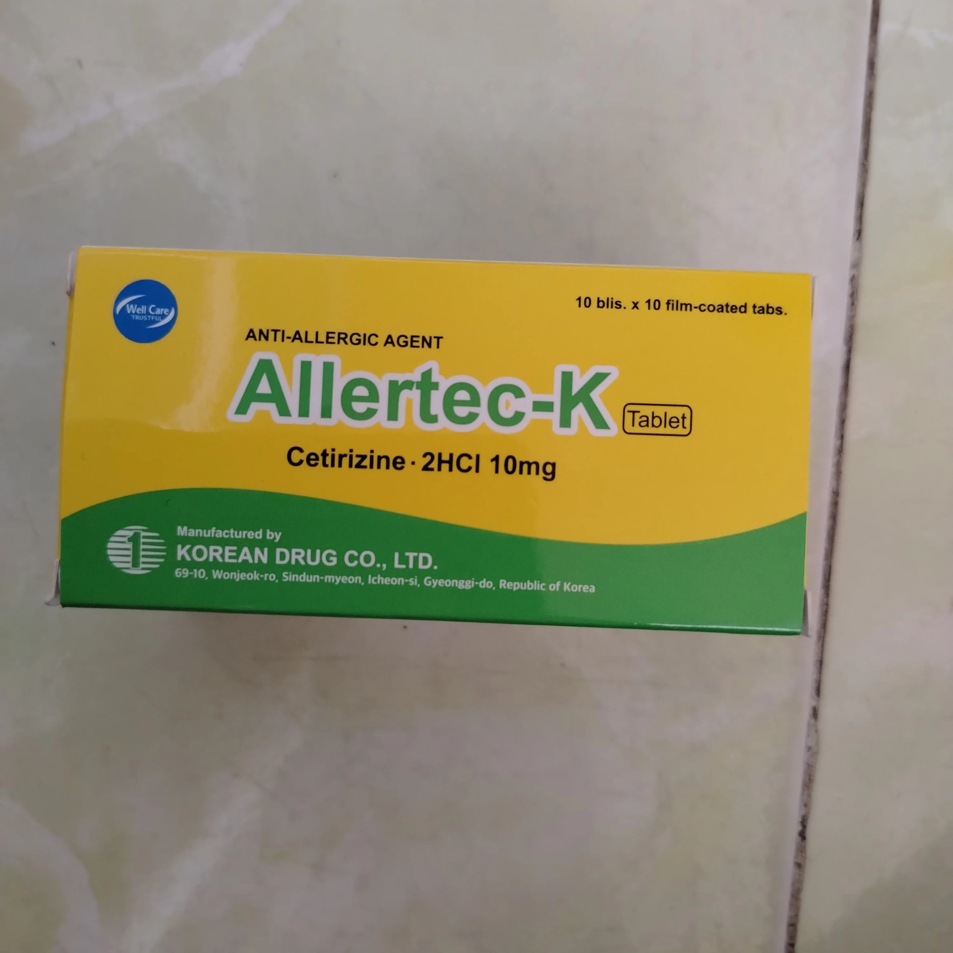 Allertec-K 10 mg - Phal Cham Rouen