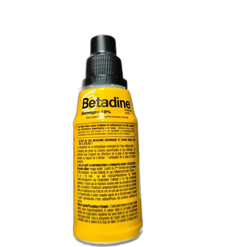 Betadine Dermique Povidone iodine 10% (10 g per 100 mL)