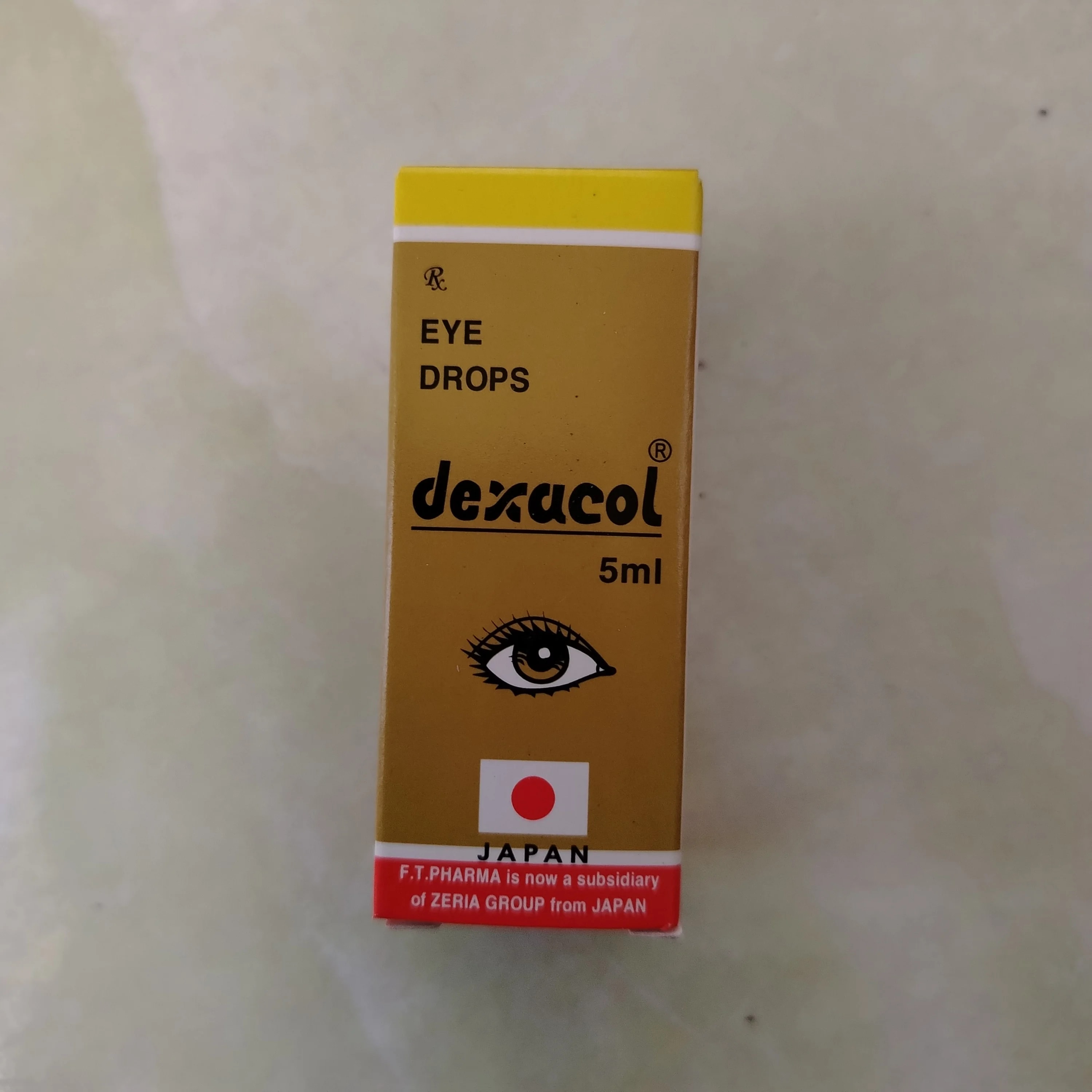 Dexacol Eye Drops 5ml Chloramphenicol 20mg + Dexamethasone Sodium Phosphate 5mg / 5ml - Phal Cham Rouen