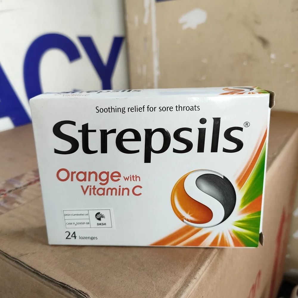 Strepsils Orange 1.2 mg / 0.6 mg / 100 mg - LEAN LEAN PHARMACY