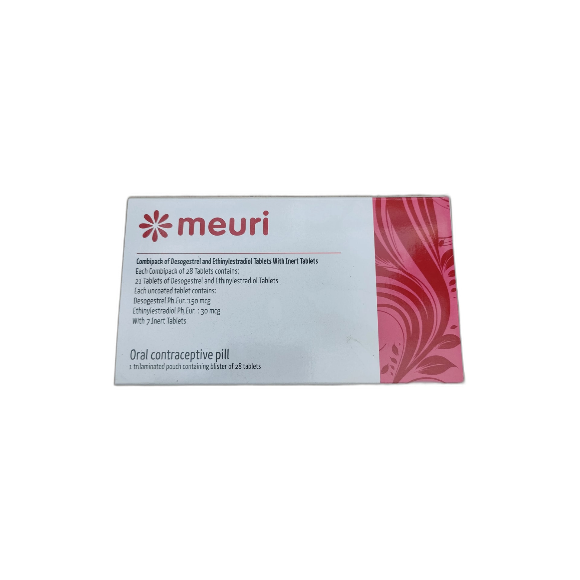 Meuri Oral Contraceptive Pill Desogestrel 150 mcg / Ethinylestradiol 30 mcg - PHARMARCY DARA RAKSMEY KOK CHAMBOK