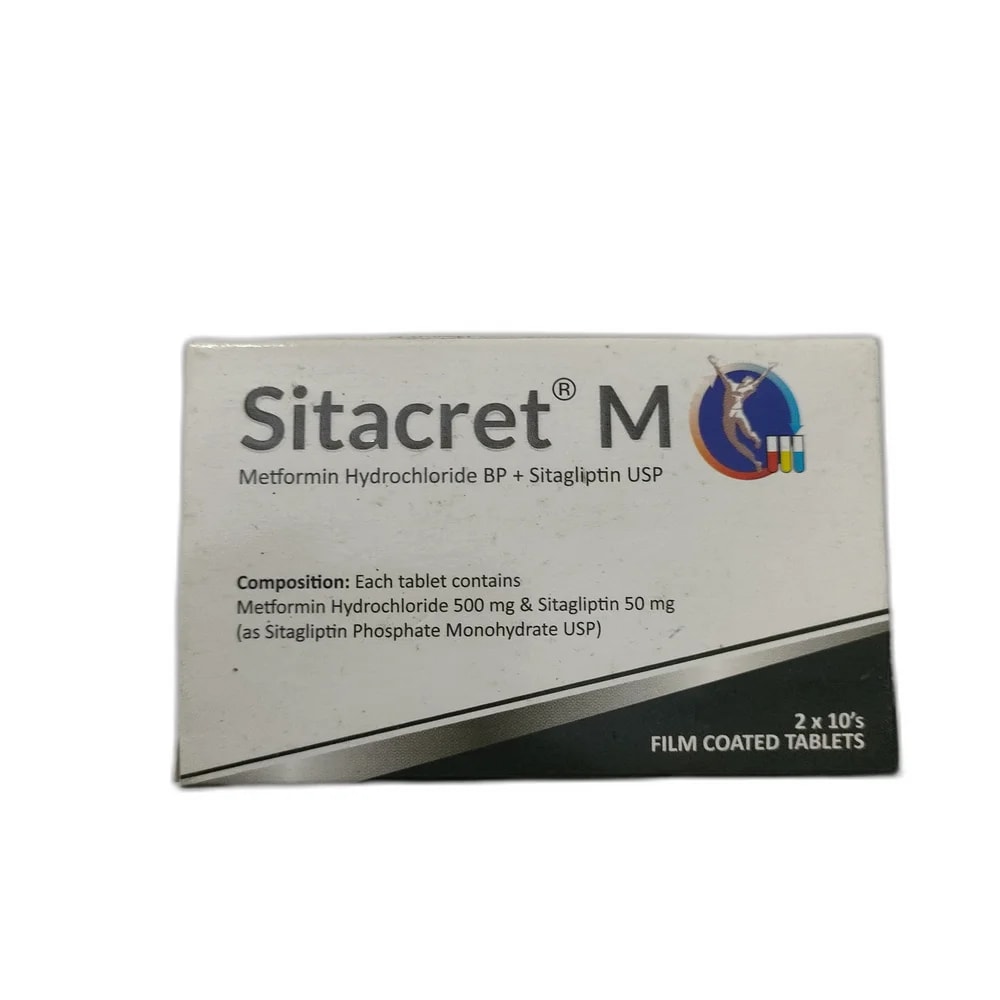 Sitacret M Metformin Hydrochloride 500 mg / Sitagliptin 50 mg - PHARMACIE PORNLEU PICH