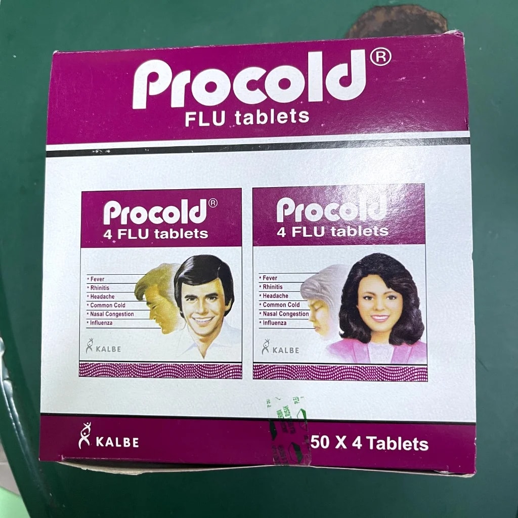 Procold FLU tablets Paracetamol + Pseudoephedrine + Chlorpheniramine - MONGKUL SOKHAPHEAP PHARMACY