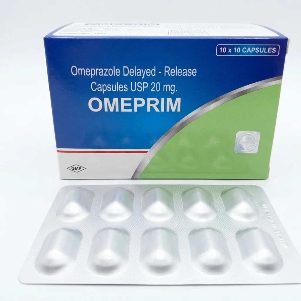 Omeprim Omeprazole 20mg - ឱសថស្ថាន សុខលាភ