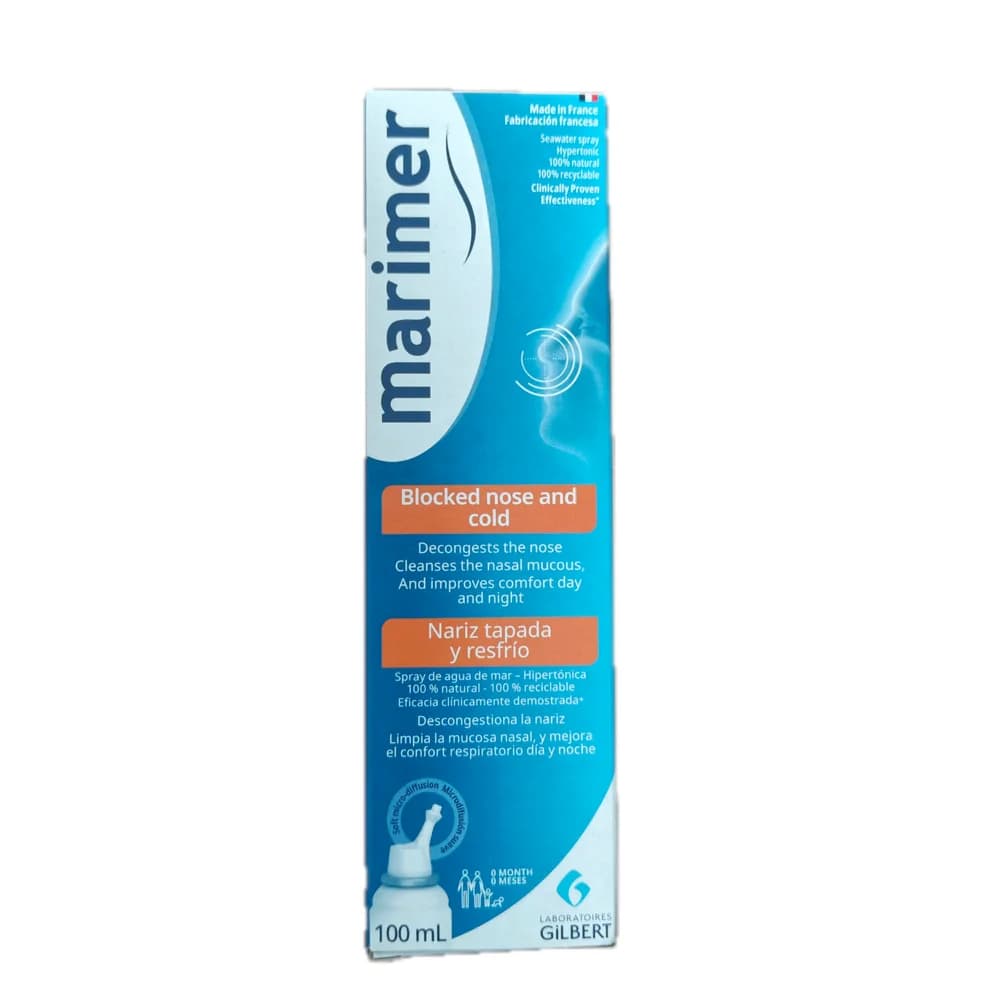 Marimer Blocked Nose and Cold Hypertonic seawater 22 g/L (100 ml)