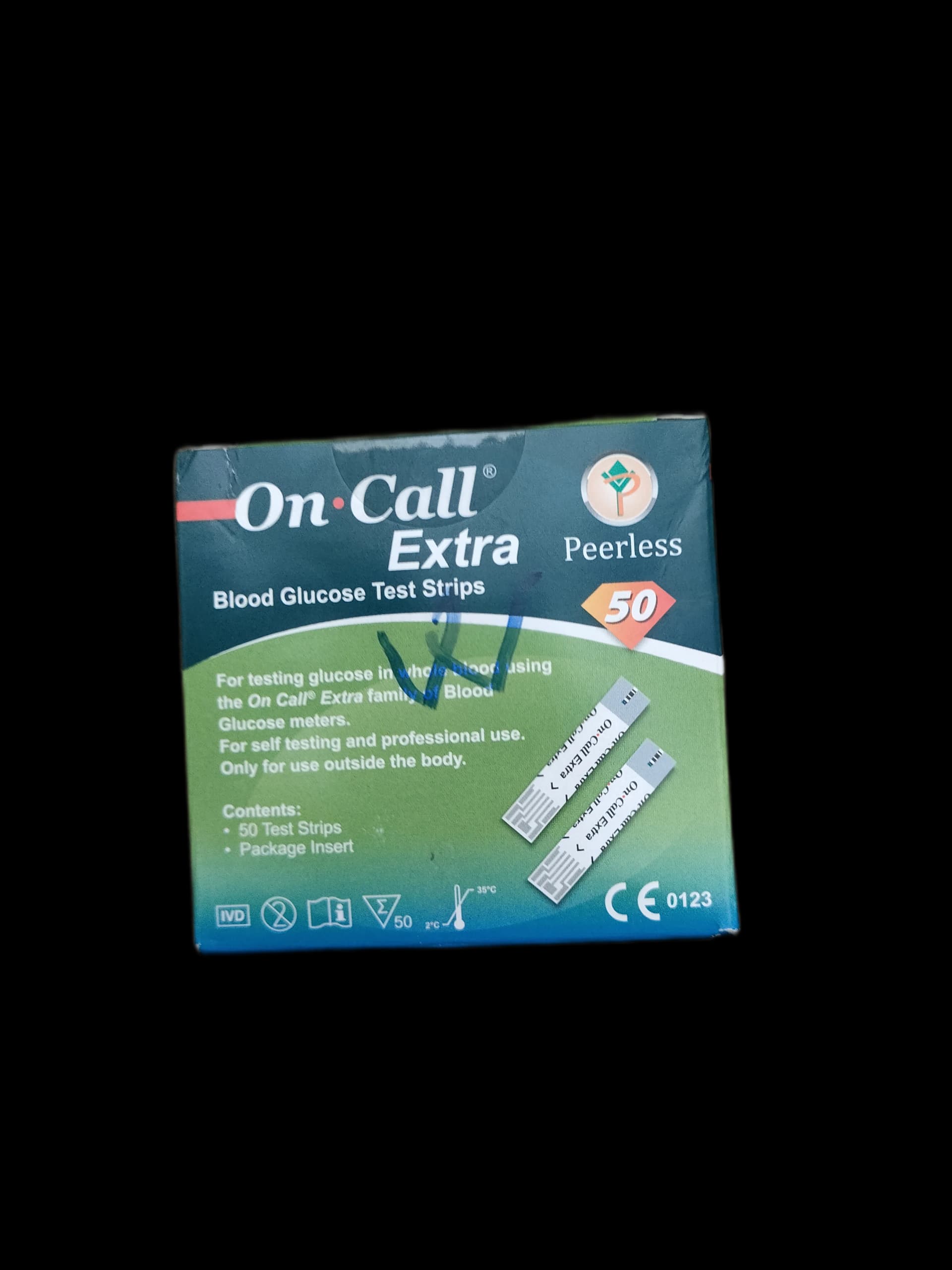 On Call Extra Blood Glucose Test Strips 50 test strips