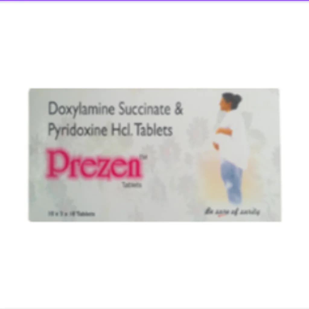 Prezen Doxylamine (10mg) + Vitamin B6 (Pyridoxine) (10mg) 10mg