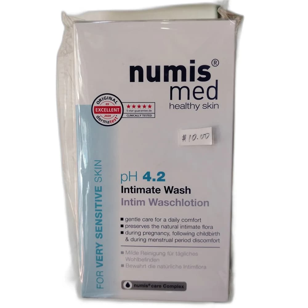 Numis Med 200 ml bottle of intimate wash, pH 4.2