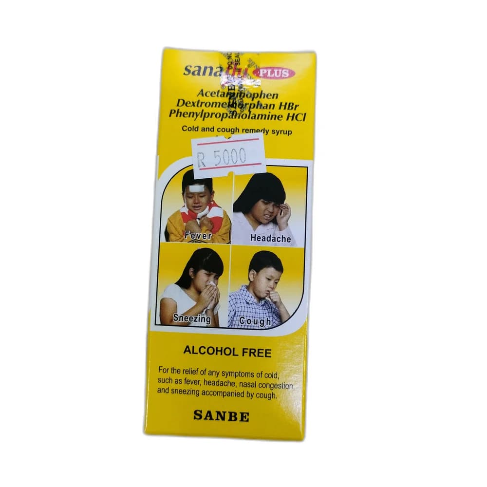 Sanaflu Plus 120 mg / 7.5 mg / 3.5 mg per 5 mL