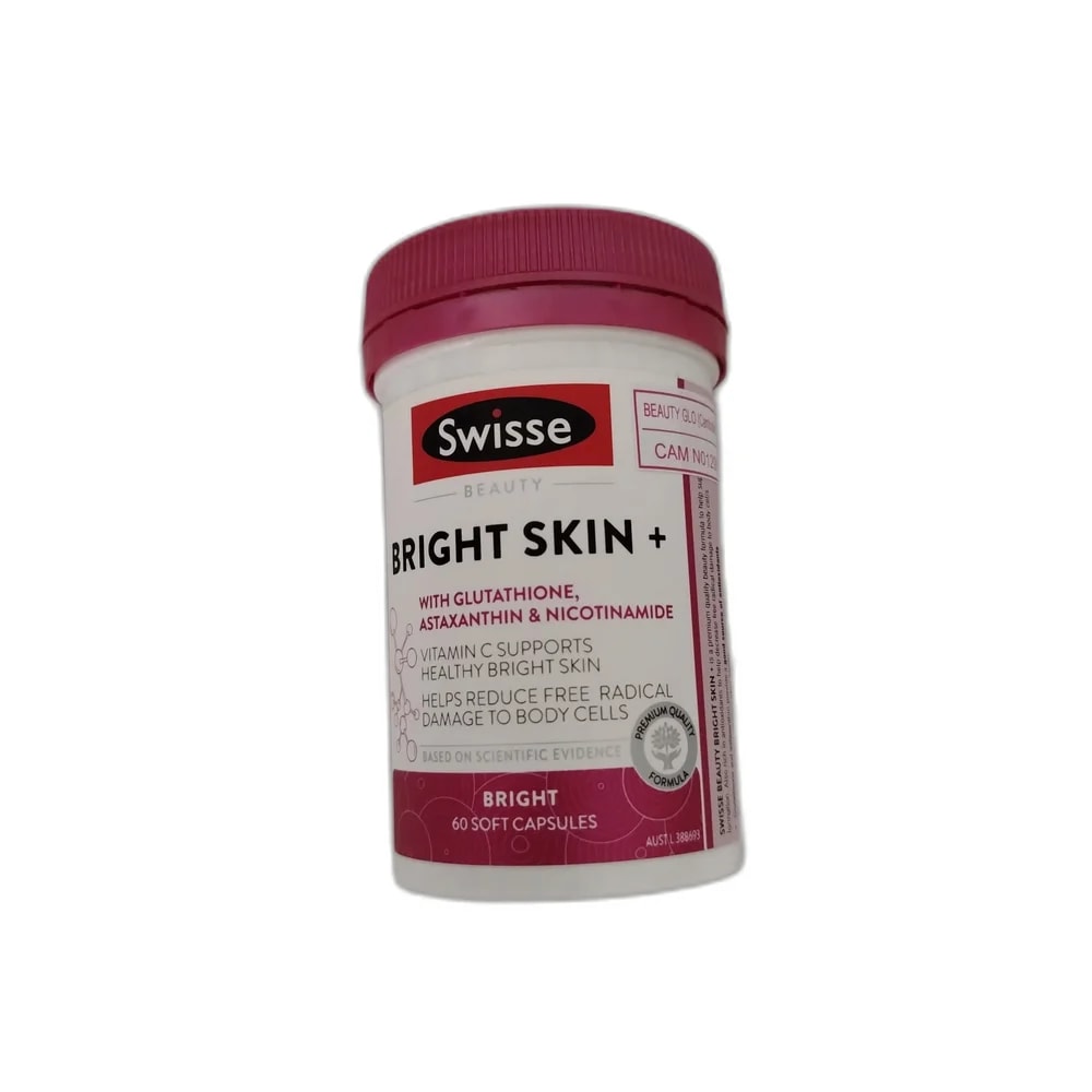 Swisse Beauty Bright Skin+ with Glutathione, Astaxanthin & Nicotinamide - DHOU CARE PHARMACY