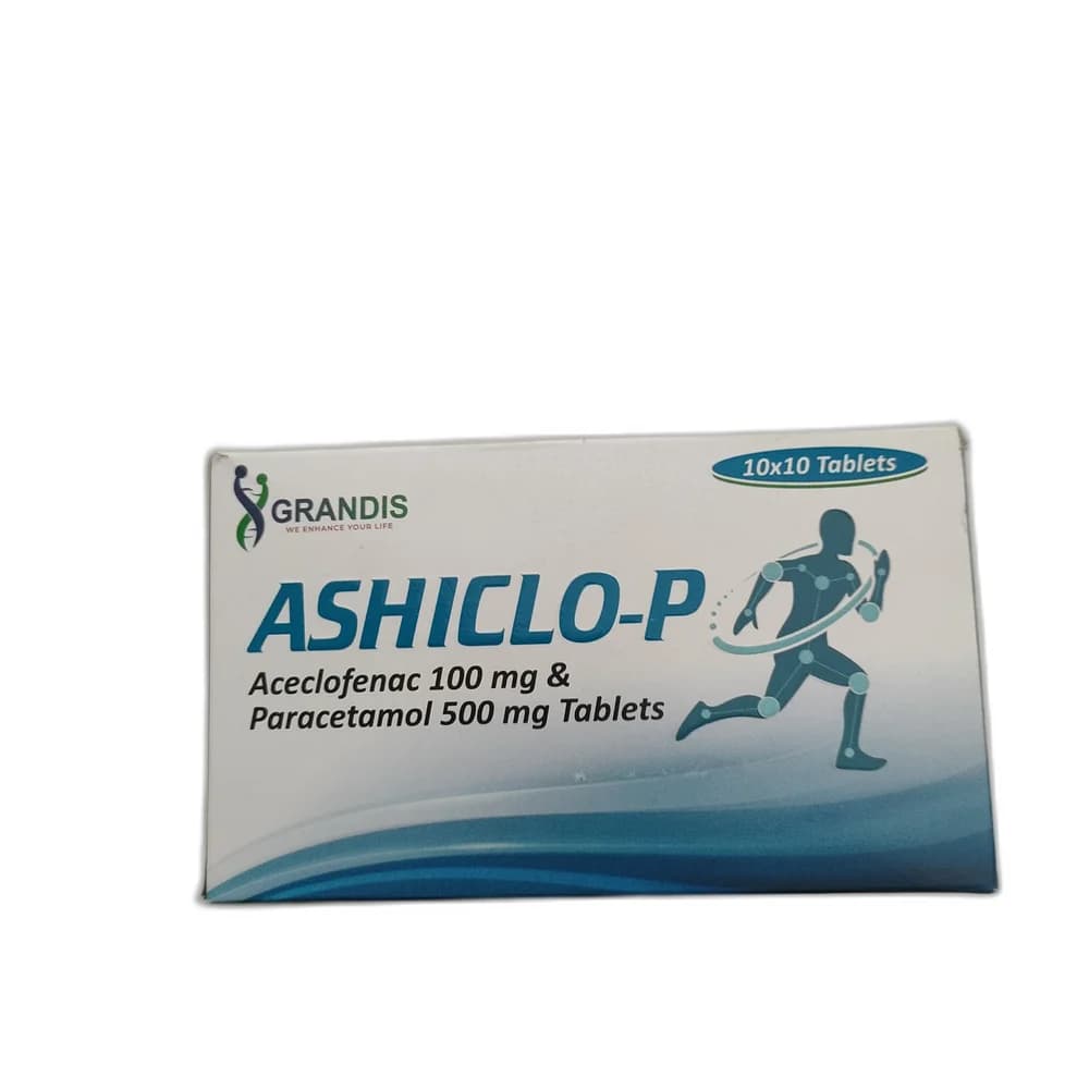 Ashiclo-P Aceclofenac 100 mg + Paracetamol 500 mg