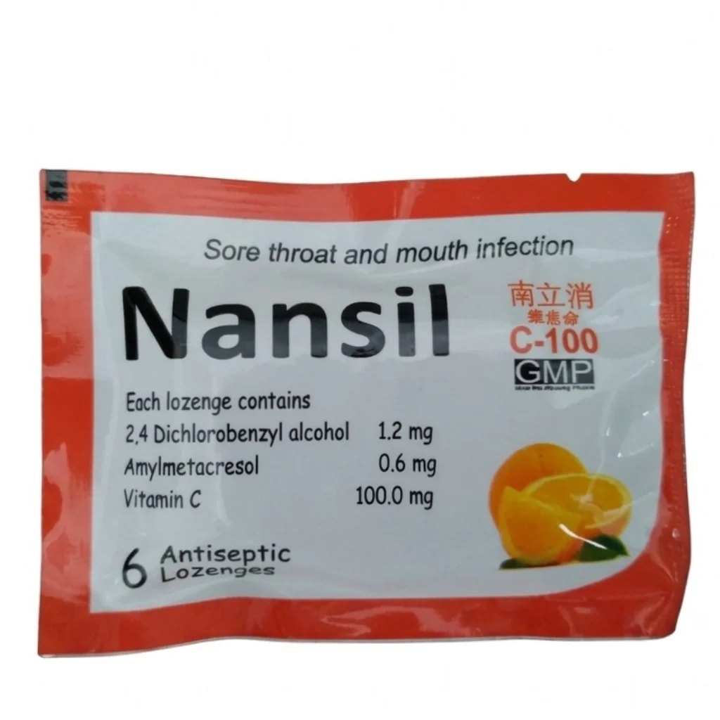 Nansil Menthol 6 lozeng - ឱសថស្ថាន សុខលាភ