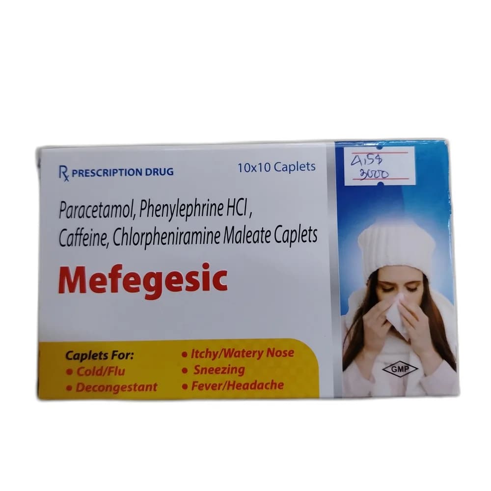 Mefegesic 500 mg / 5 mg / 30 mg / 2 mg